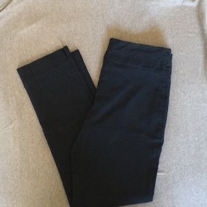 Navy blue ankle length dress pants
